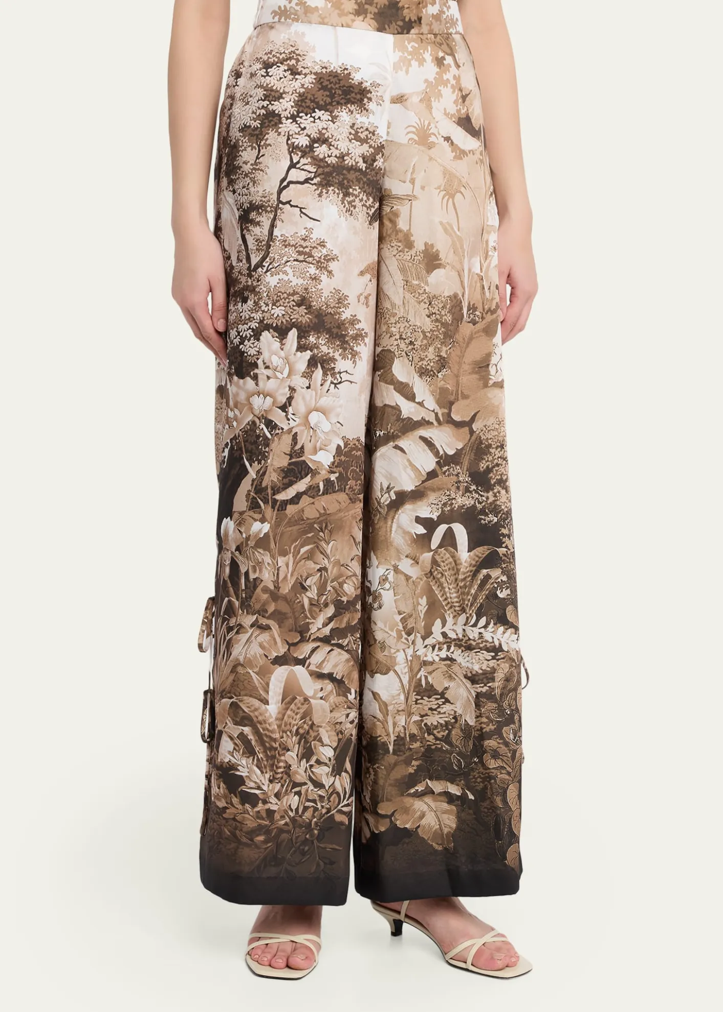 Kobi HalperinHelena Wide-Leg Botanical-Print Pants