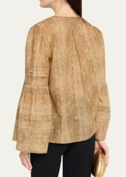 Kobi HalperinJoey Floral Flare-Sleeve Blouse