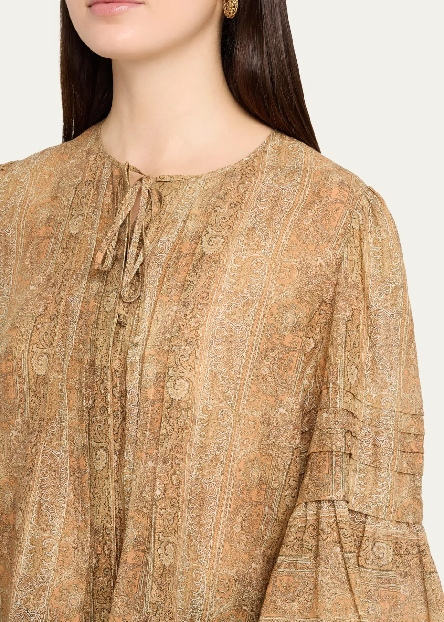 Kobi HalperinJoey Floral Flare-Sleeve Blouse
