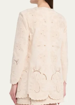 Kobi HalperinLace Embroidered Cotton-Linen Jacket