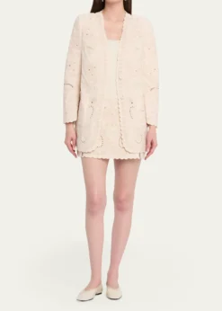 Kobi HalperinLace Embroidered Cotton-Linen Jacket