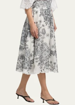 Kobi HalperinLidia Floral-Print Midi Skirt