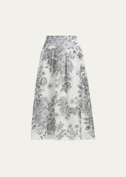 Kobi HalperinLidia Floral-Print Midi Skirt