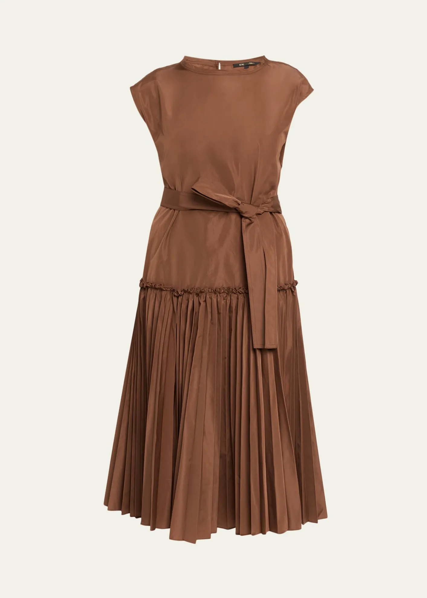 Kobi HalperinLogan Pleated Drop-Waist Midi Dress