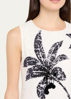 Kobi HalperinMaren Sleeveless Palm Leaf-Print Lace Dress