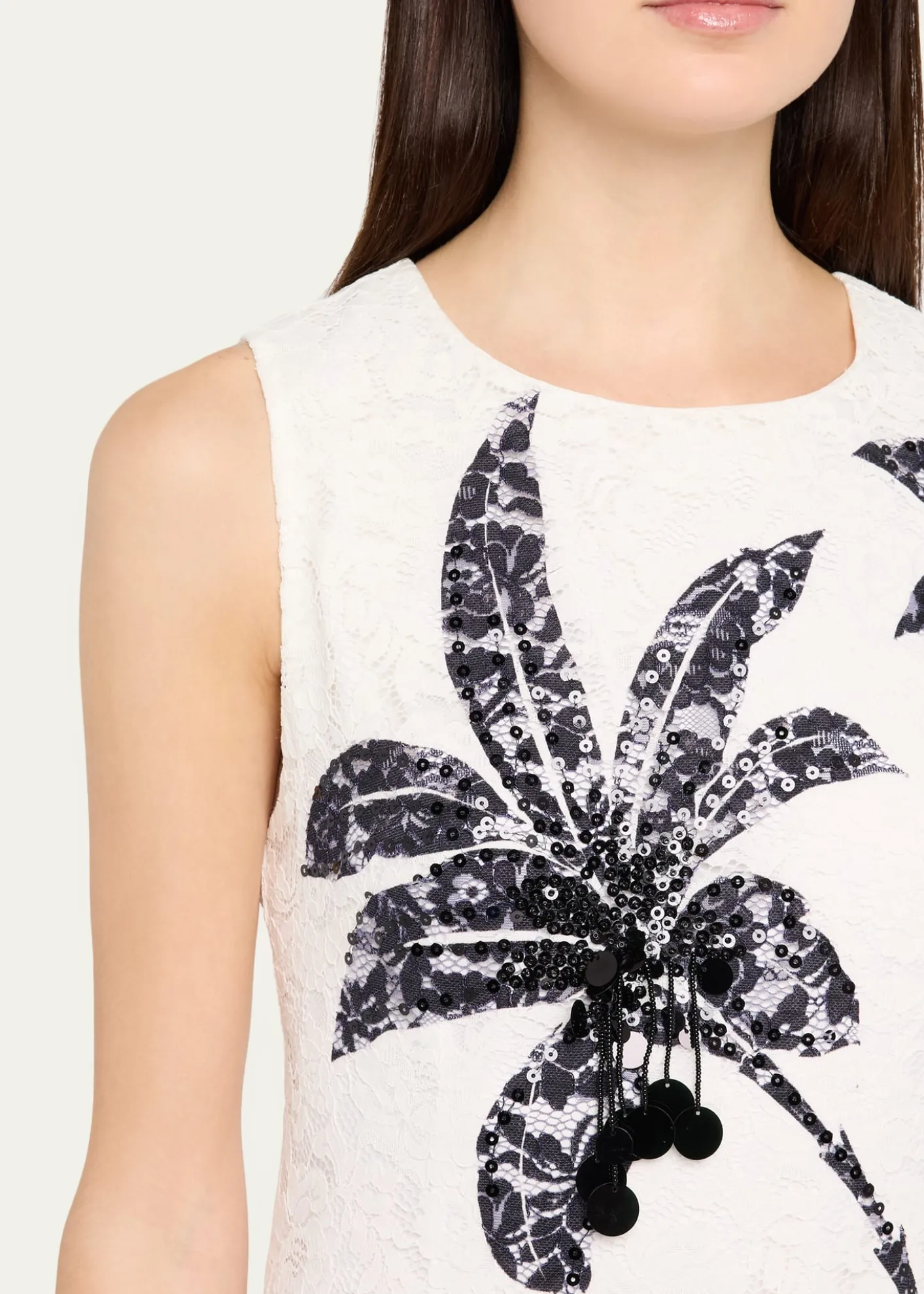 Kobi HalperinMaren Sleeveless Palm Leaf-Print Lace Dress