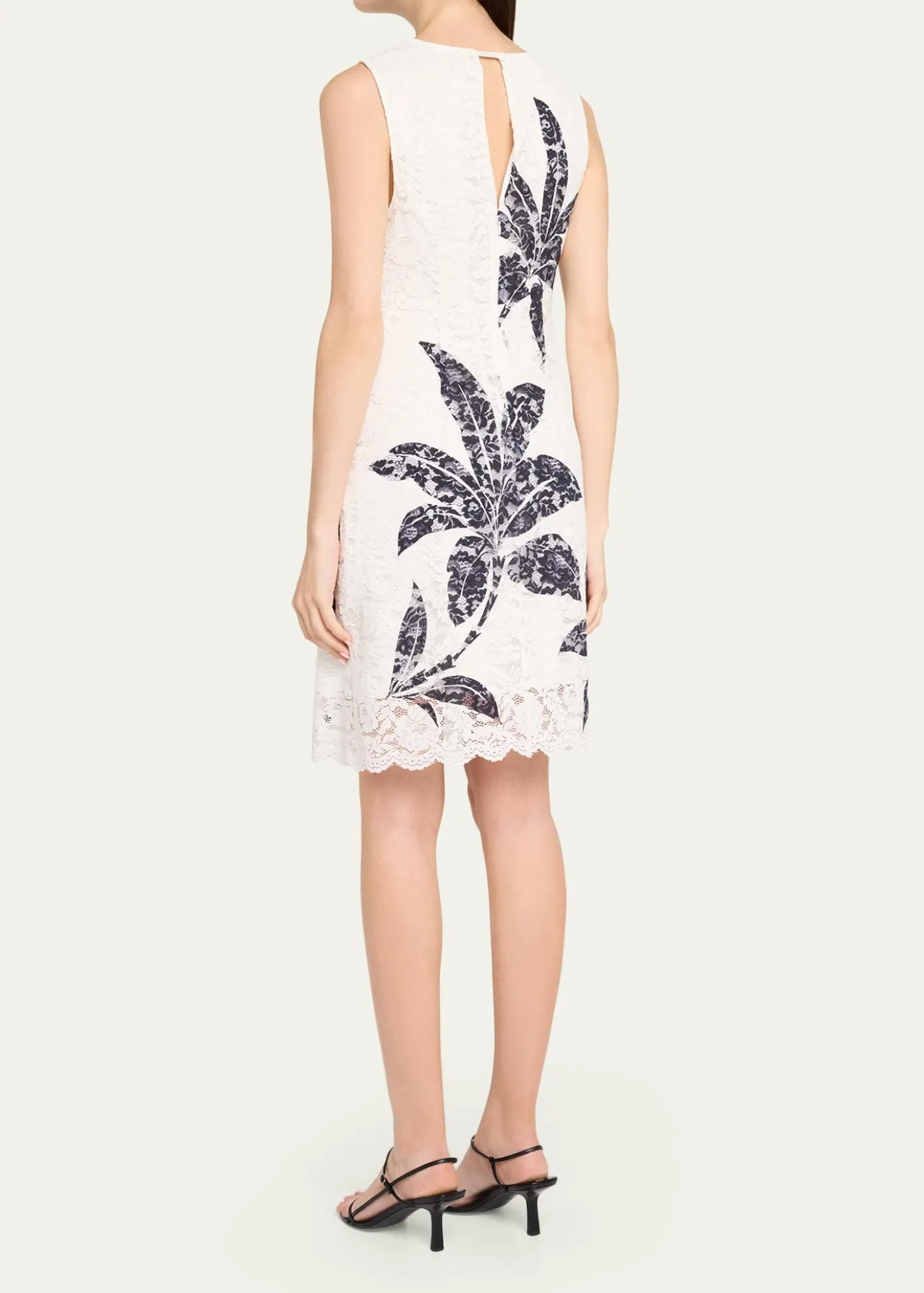 Kobi HalperinMaren Sleeveless Palm Leaf-Print Lace Dress
