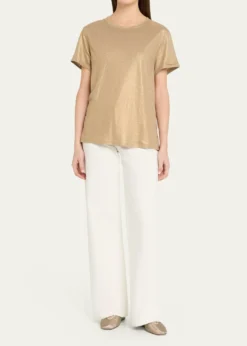 Kobi HalperinMeegan Crewneck Shimmer Knit Tee