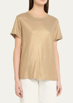 Kobi HalperinMeegan Crewneck Shimmer Knit Tee