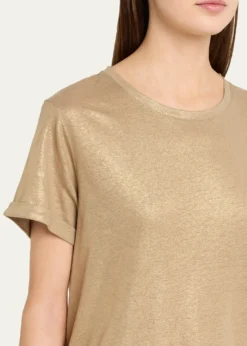 Kobi HalperinMeegan Crewneck Shimmer Knit Tee