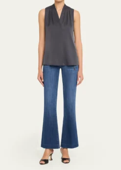 Kobi HalperinMila Silk-Stretch Sleeveless Top