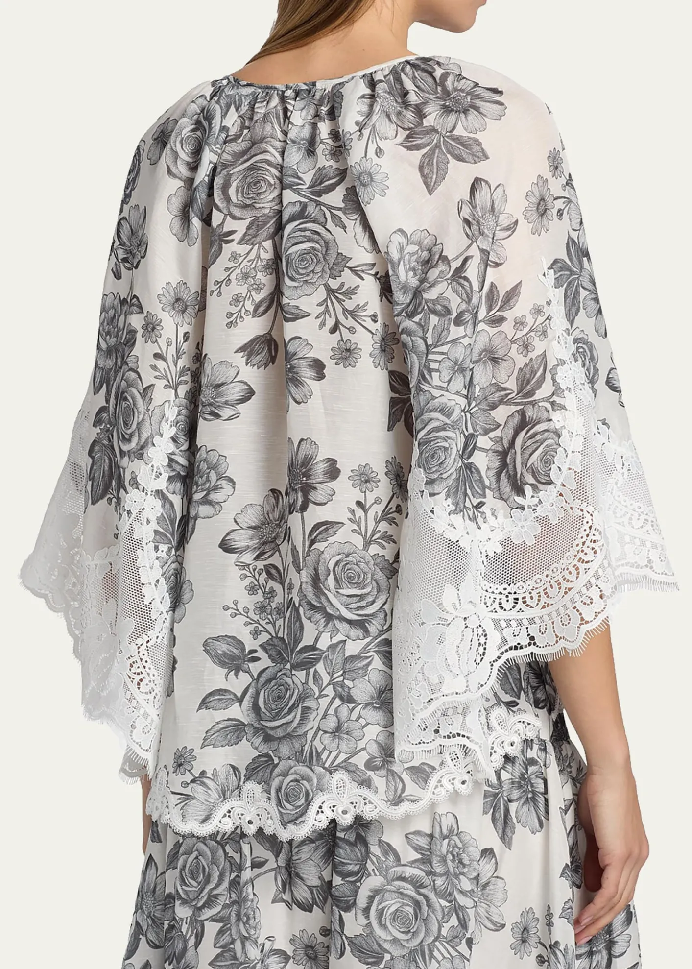 Kobi HalperinPaloma Lace-Trim Viscose-Linen Blouse