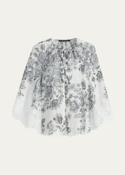 Kobi HalperinPaloma Lace-Trim Viscose-Linen Blouse
