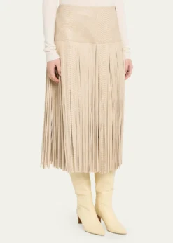 Kobi HalperinParker Leather Fringe Skirt