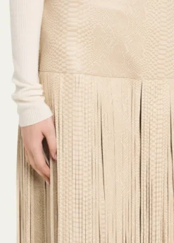 Kobi HalperinParker Leather Fringe Skirt