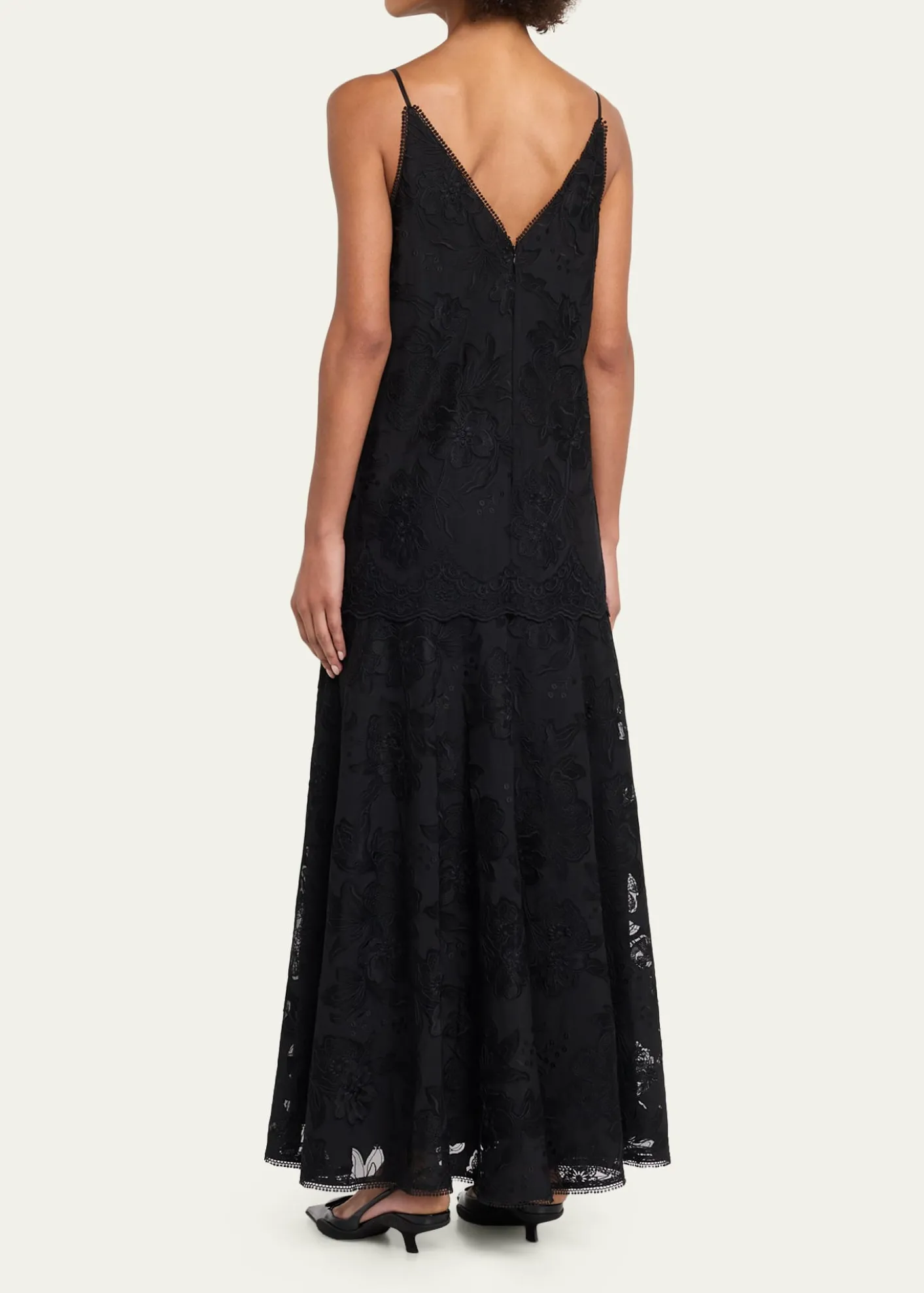 Kobi HalperinRobbie Embroidered Lace-Trim Maxi Dress