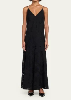 Kobi HalperinRobbie Embroidered Lace-Trim Maxi Dress