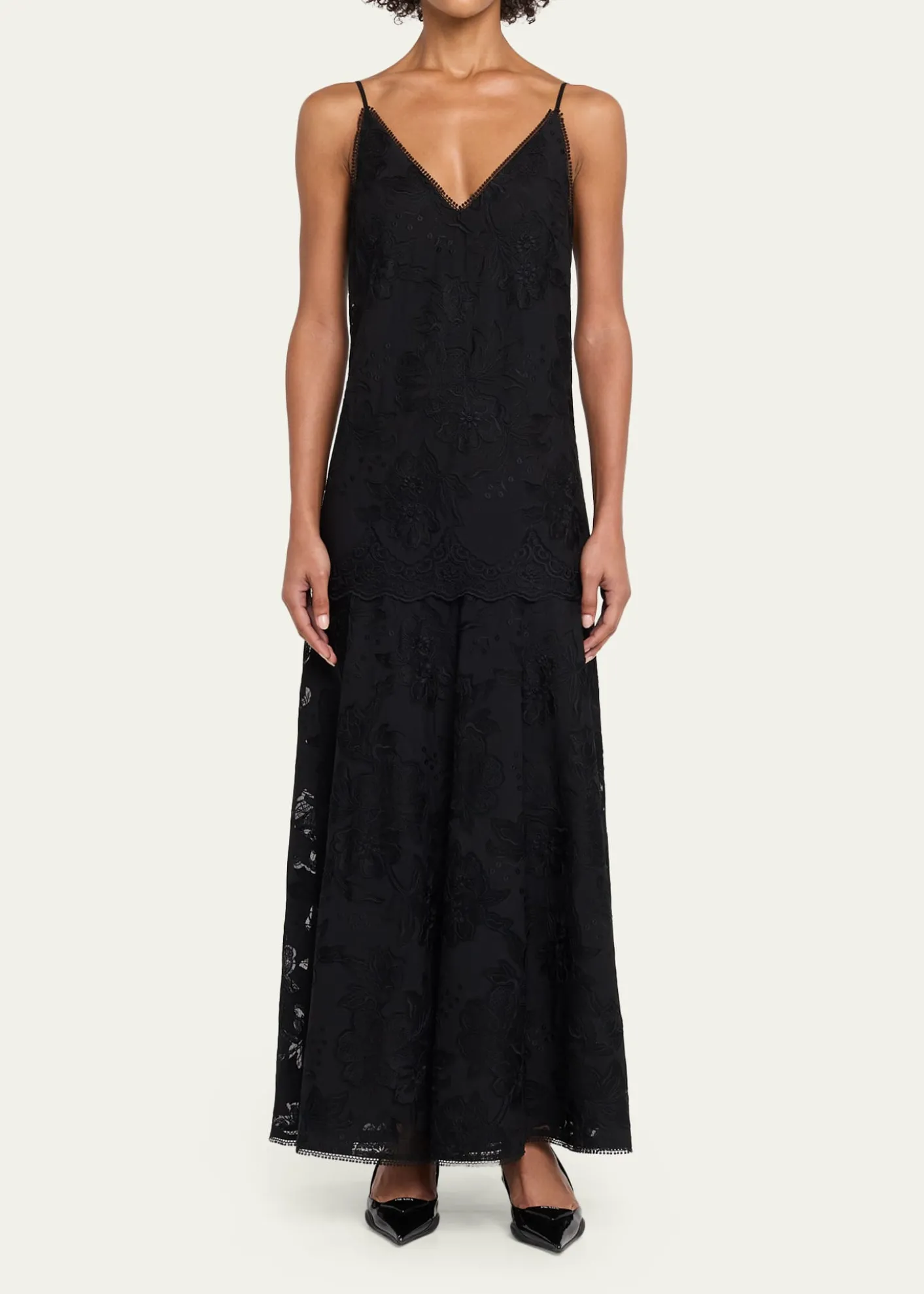 Kobi HalperinRobbie Embroidered Lace-Trim Maxi Dress
