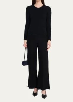 Kobi HalperinValley Fringe-Hem Pique Knit Pants