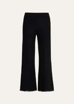 Kobi HalperinValley Fringe-Hem Pique Knit Pants