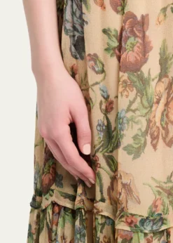 Kobi HalperinZane Tiered Floral-Print Maxi Skirt