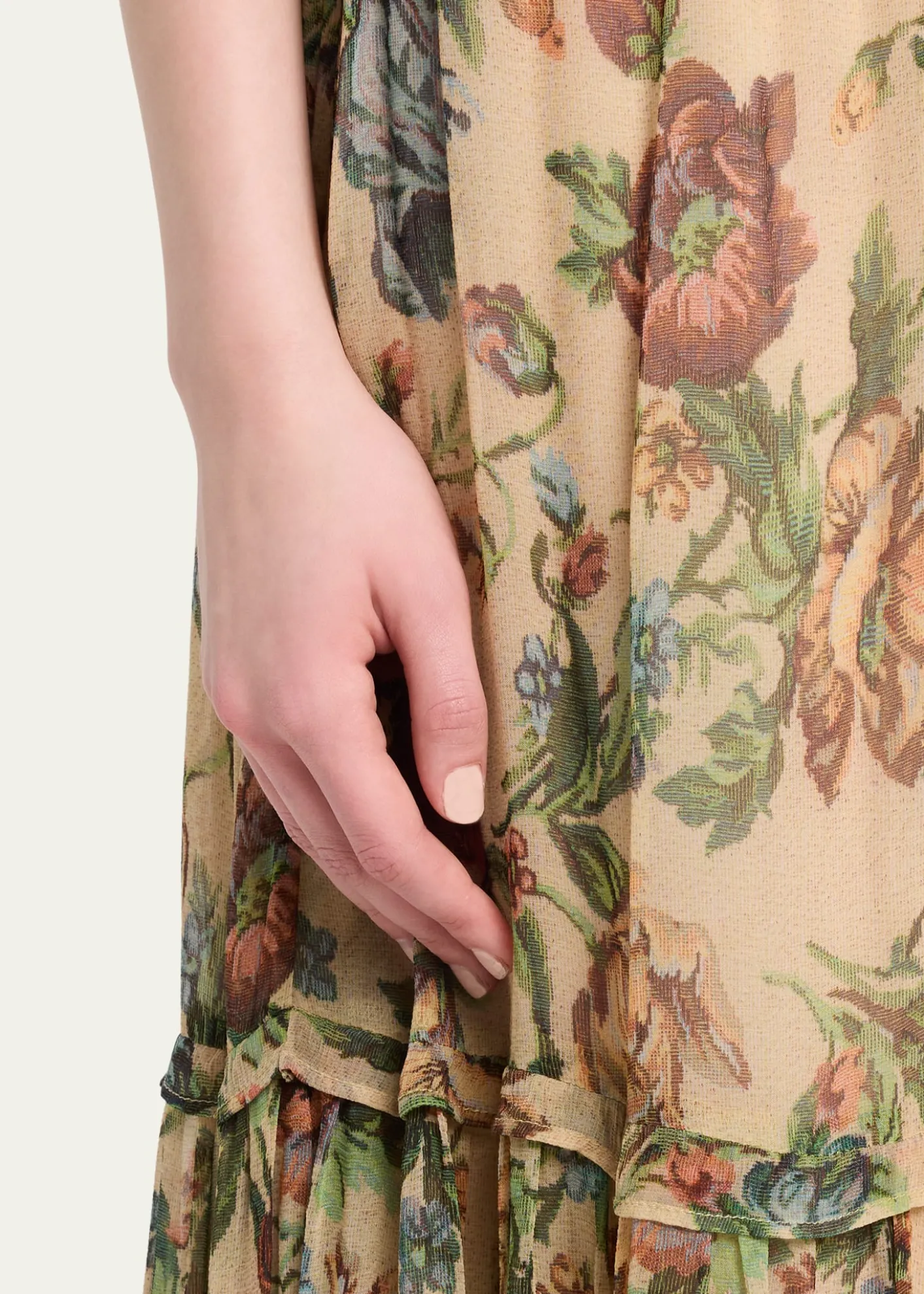 Kobi HalperinZane Tiered Floral-Print Maxi Skirt