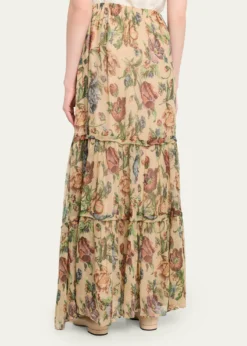 Kobi HalperinZane Tiered Floral-Print Maxi Skirt