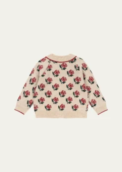 Konges SlojdGirl's Belou Intarsia Knit Cardigan, Size 12M-10
