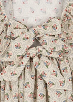 Konges SlojdGirl's Cianna Long-Sleeve Bow Floral Cotton Dress, Size 18M-10