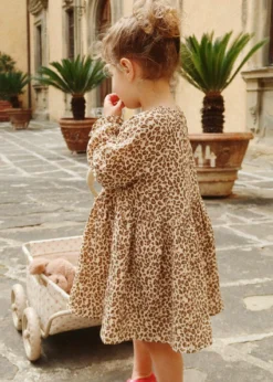 Konges SlojdGirl's Coco Leopard-Print Dress, Size 9M-10