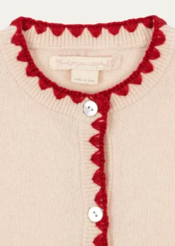 Konges SlojdGirl's Collette Strawberry-Embroidered Wool Cardigan, Size 18M-10