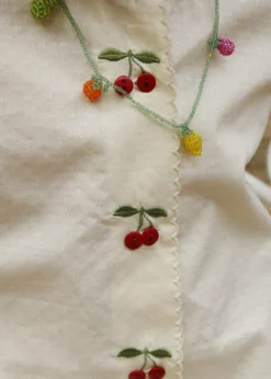 Konges SlojdGirl's Evia Cherry Embroidered Organic Cotton Dress, Size 18M-10