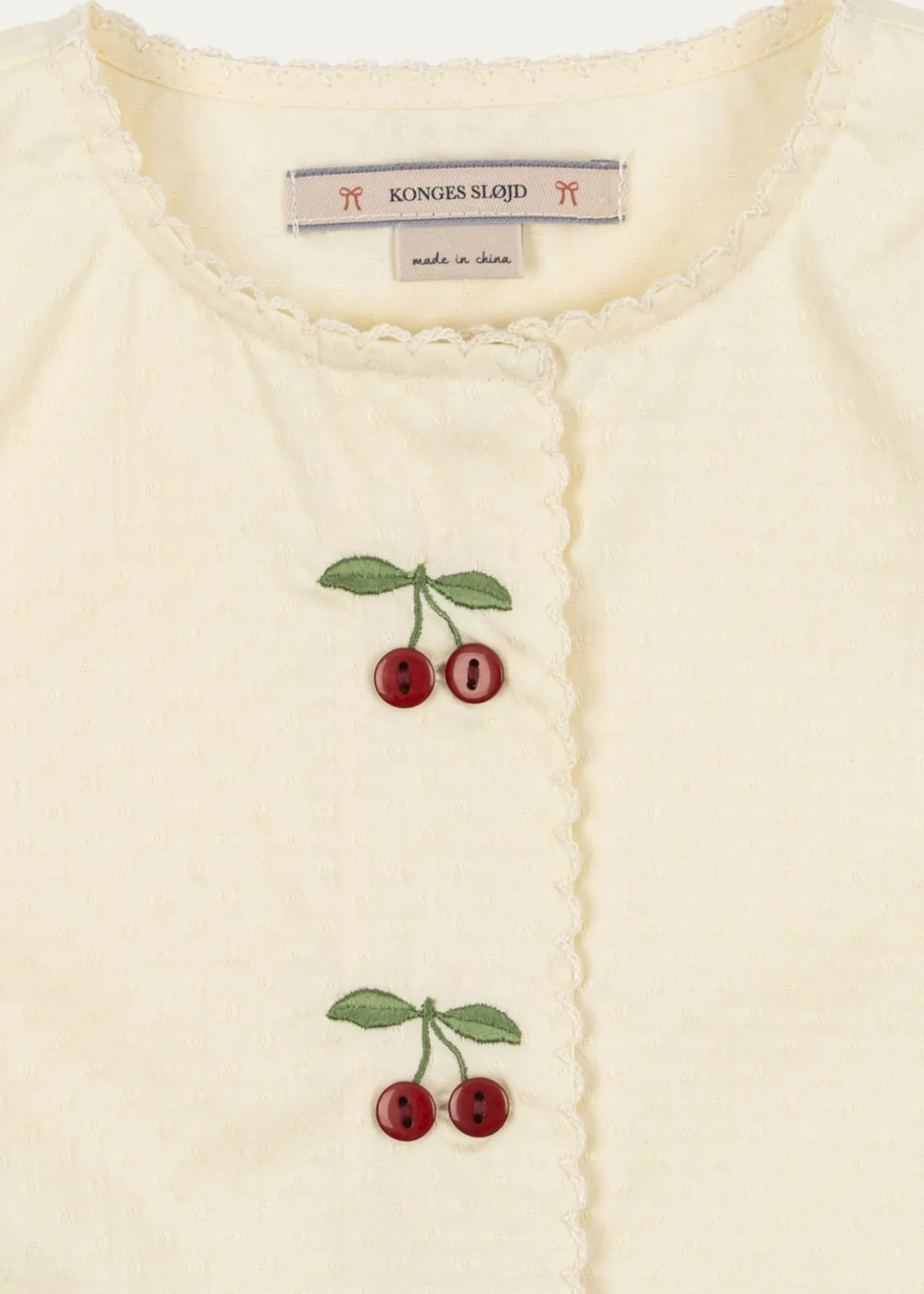 Konges SlojdGirl's Evia Cherry Embroidered Organic Cotton Dress, Size 18M-10