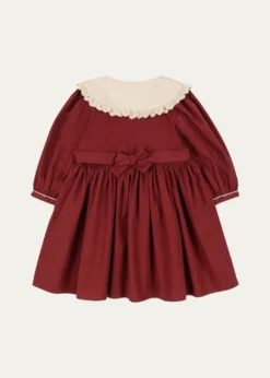 Konges SlojdGirl's Lace-Collar Organic Cotton Dress, Size 18M-10