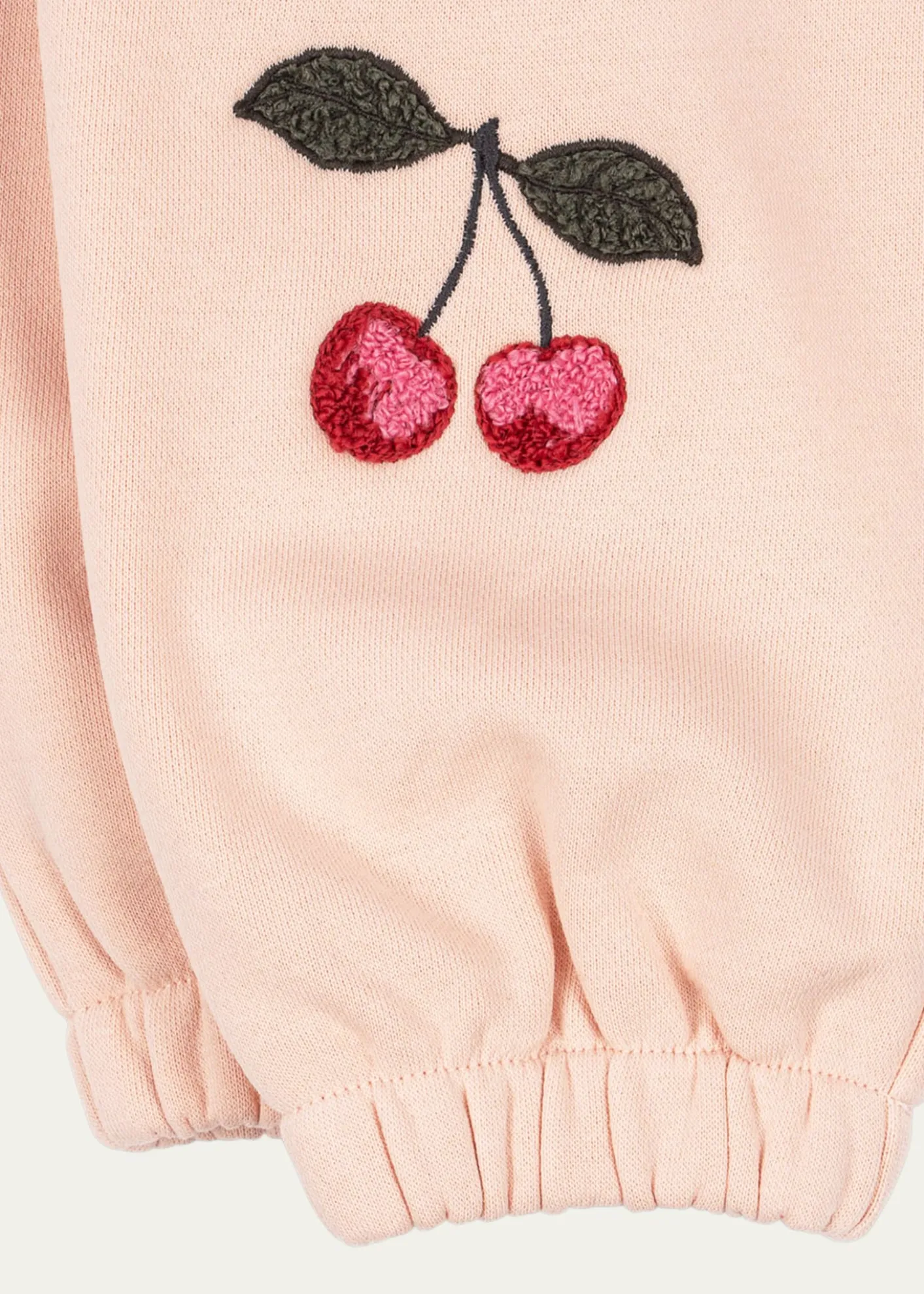 Konges SlojdGirl's Lou Cherry-Embroidered Terry Sweatpants, Size 6M-8