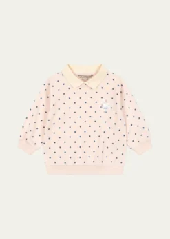Konges SlojdGirl's Spotty Long-Sleeve Polo Shirt, Size 12M-8Y