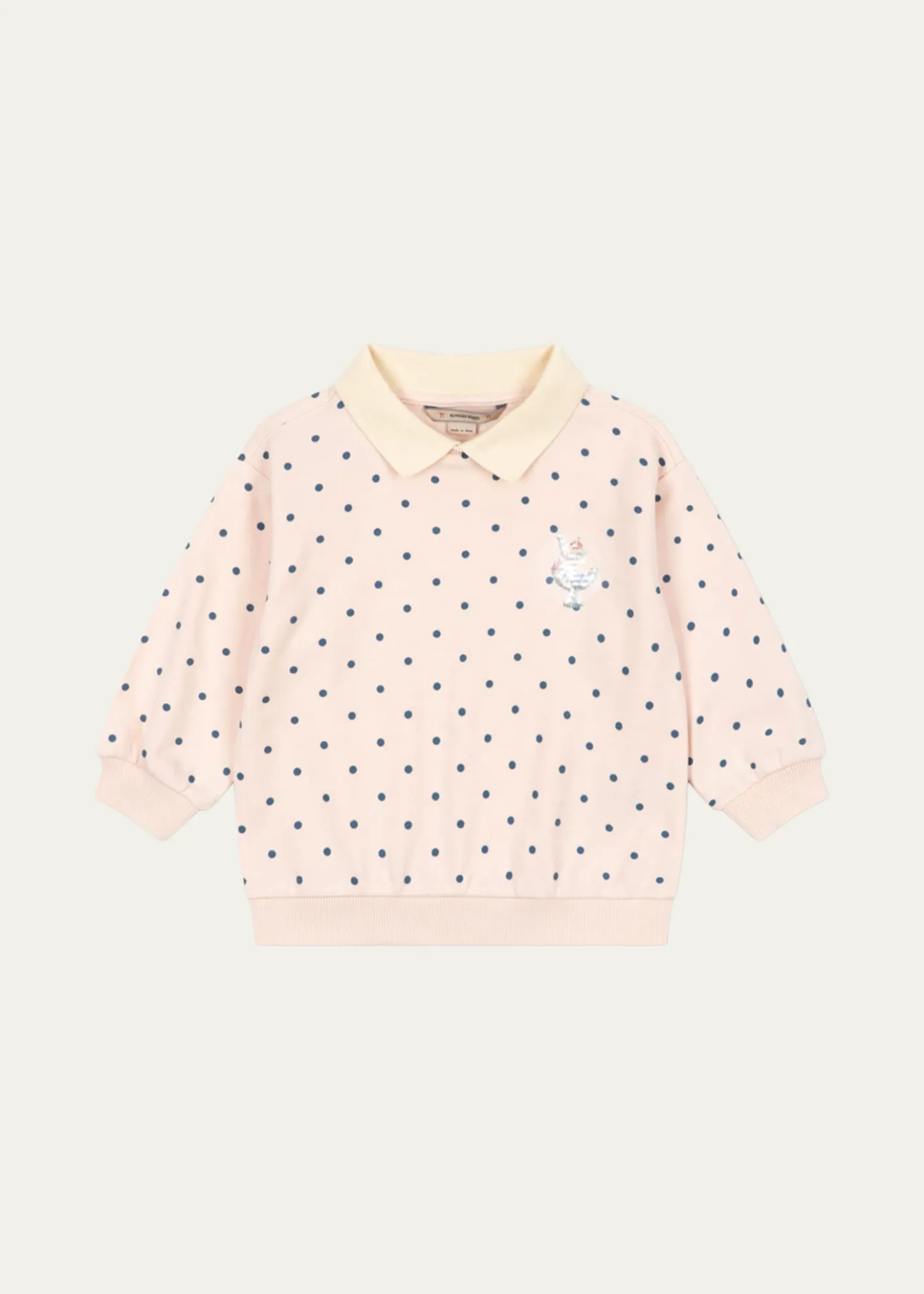 Konges SlojdGirl's Spotty Long-Sleeve Polo Shirt, Size 12M-8Y
