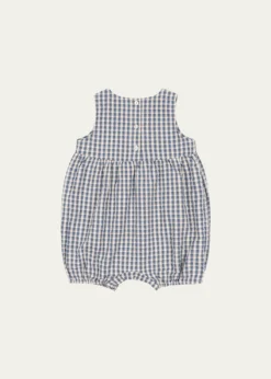 Konges SlojdBoy's Kim Gingham Organic Cotton Romper, Size 0M-18M