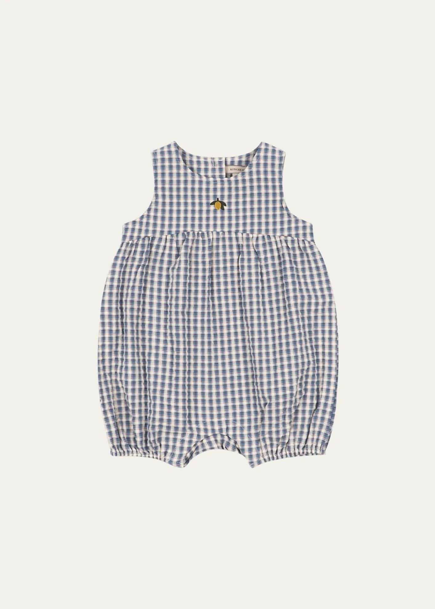 Konges SlojdBoy's Kim Gingham Organic Cotton Romper, Size 0M-18M