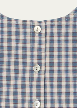 Konges SlojdBoy's Kim Gingham Organic Cotton Romper, Size 0M-18M