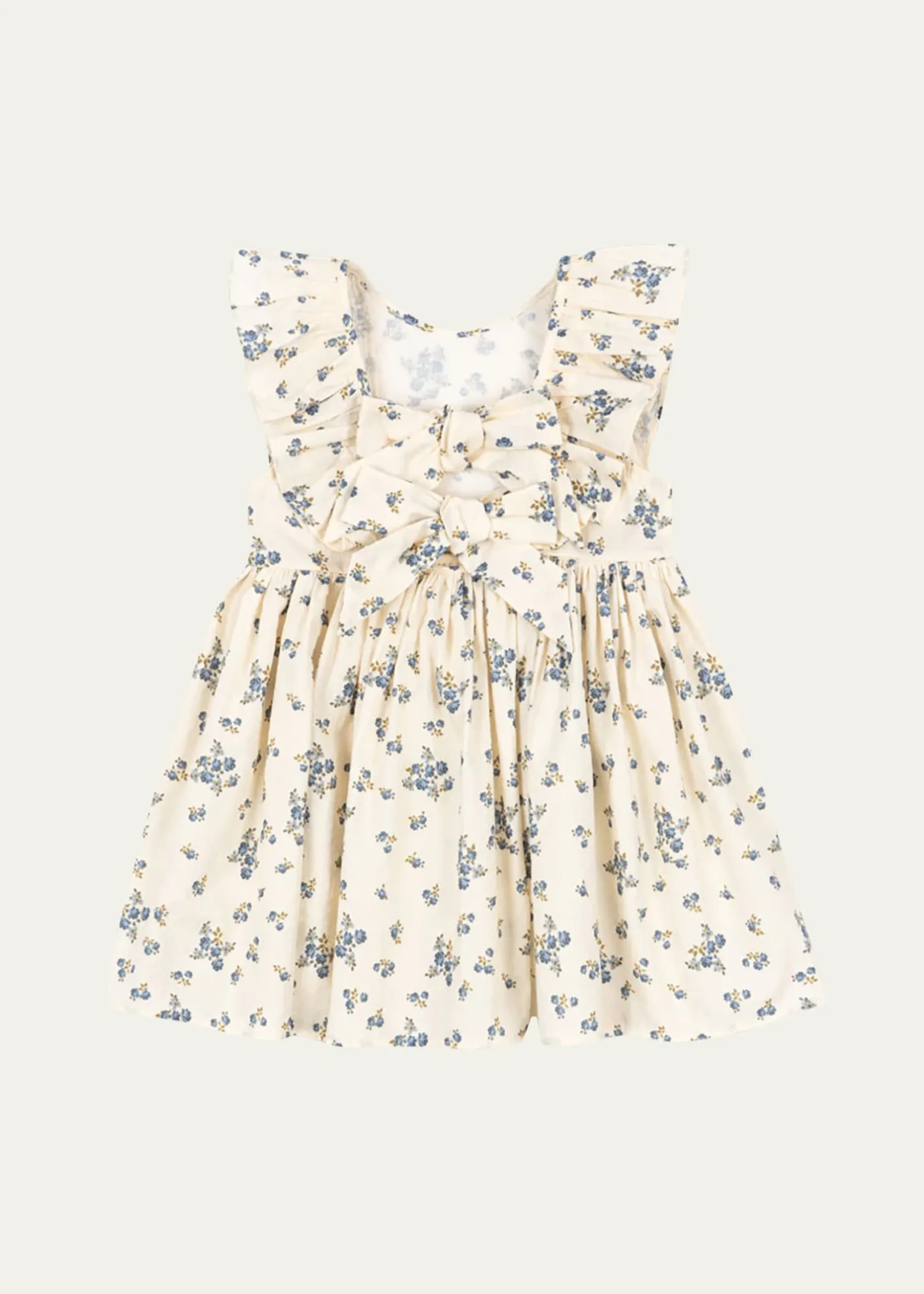 Konges SlojdGirl's Cianna Floral Organic Cotton Dress with Bows, Size 18M-10