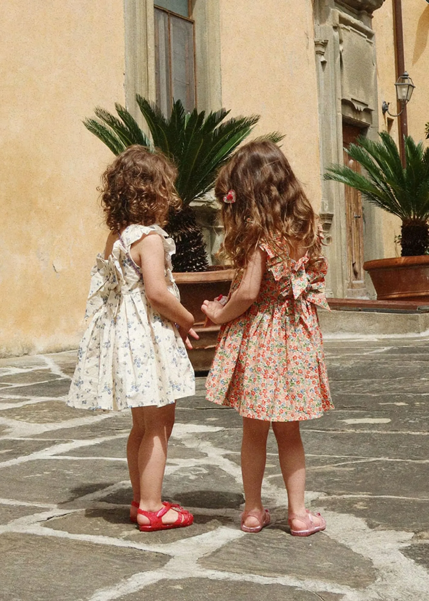 Konges SlojdGirl's Cianna Floral Organic Cotton Dress with Bows, Size 18M-10