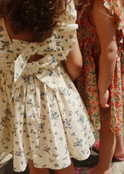 Konges SlojdGirl's Cianna Floral Organic Cotton Dress with Bows, Size 18M-10