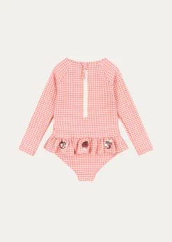 Konges SlojdGirl's Etta Skirted Long-Sleeve Swimsuit, Size 6M-3
