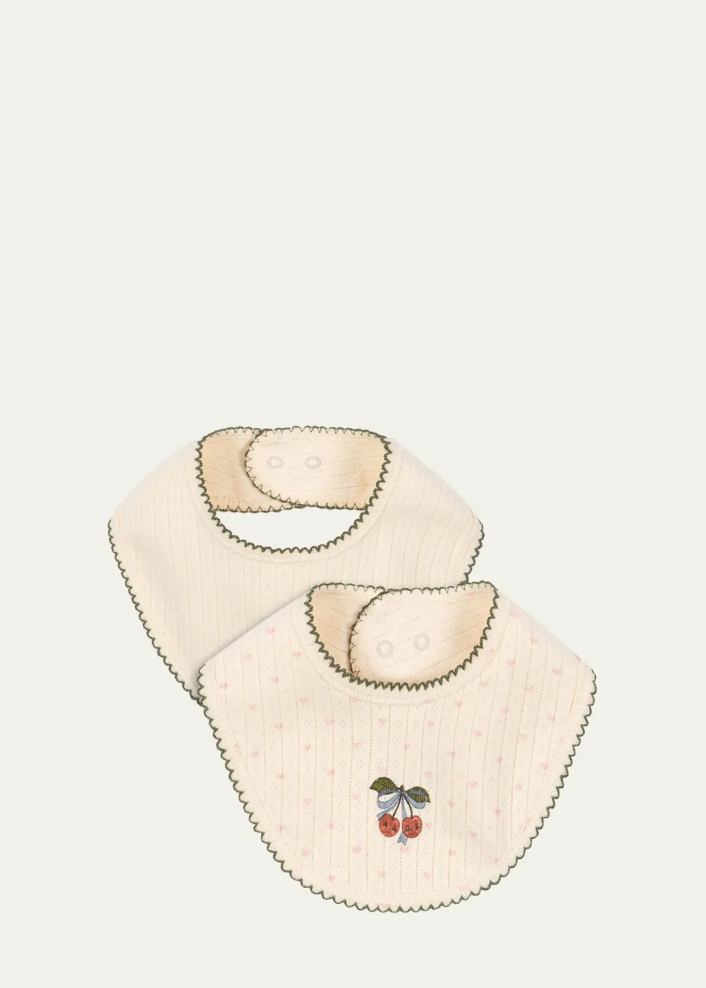 Konges SlojdKid's Minnie Pointelle Bibs, Set of 2