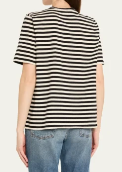 KuleThe Modern Cotton Stripe Long-Sleeve Turtleneck T-Shirt