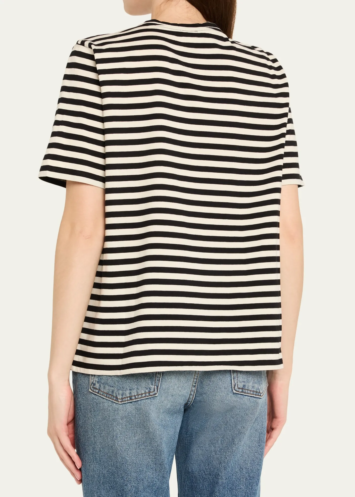 KuleThe Modern Cotton Stripe Long-Sleeve Turtleneck T-Shirt