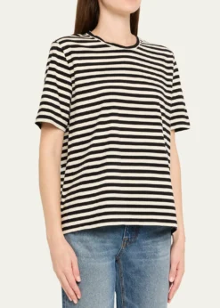 KuleThe Modern Cotton Stripe Long-Sleeve Turtleneck T-Shirt