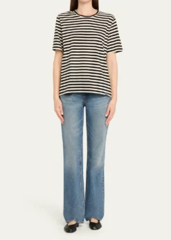 KuleThe Modern Cotton Stripe Long-Sleeve Turtleneck T-Shirt