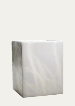 LabrazelAlisa Alabaster Wastebasket, White